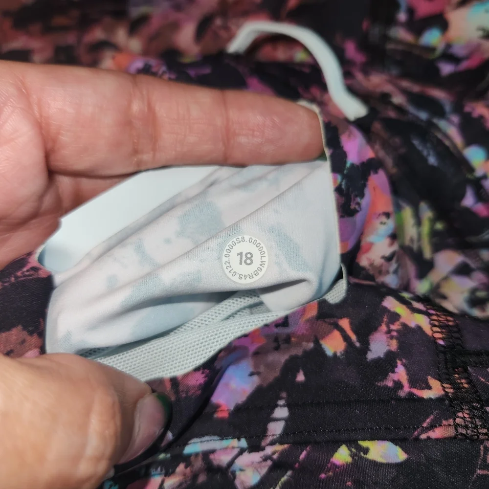 lululemon athletica Multicolor Purple & Pink Floral Print Leggings